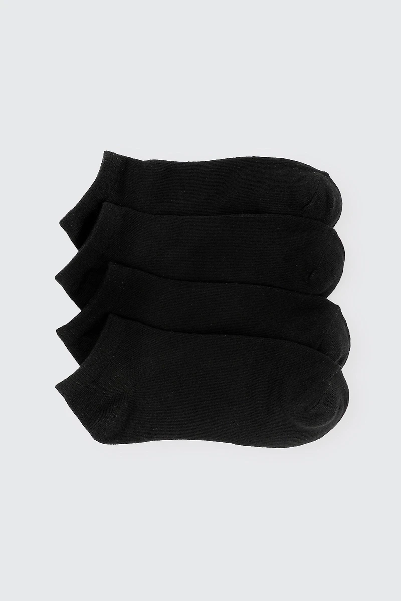 Ardene 4-Pack Cotton Blend Ankle Socks in | Polyester/Cotton/Elastane