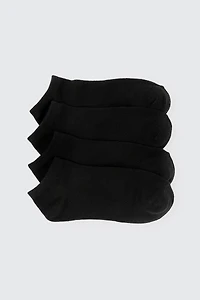 Ardene 4-Pack Cotton Blend Ankle Socks in | Polyester/Cotton/Elastane