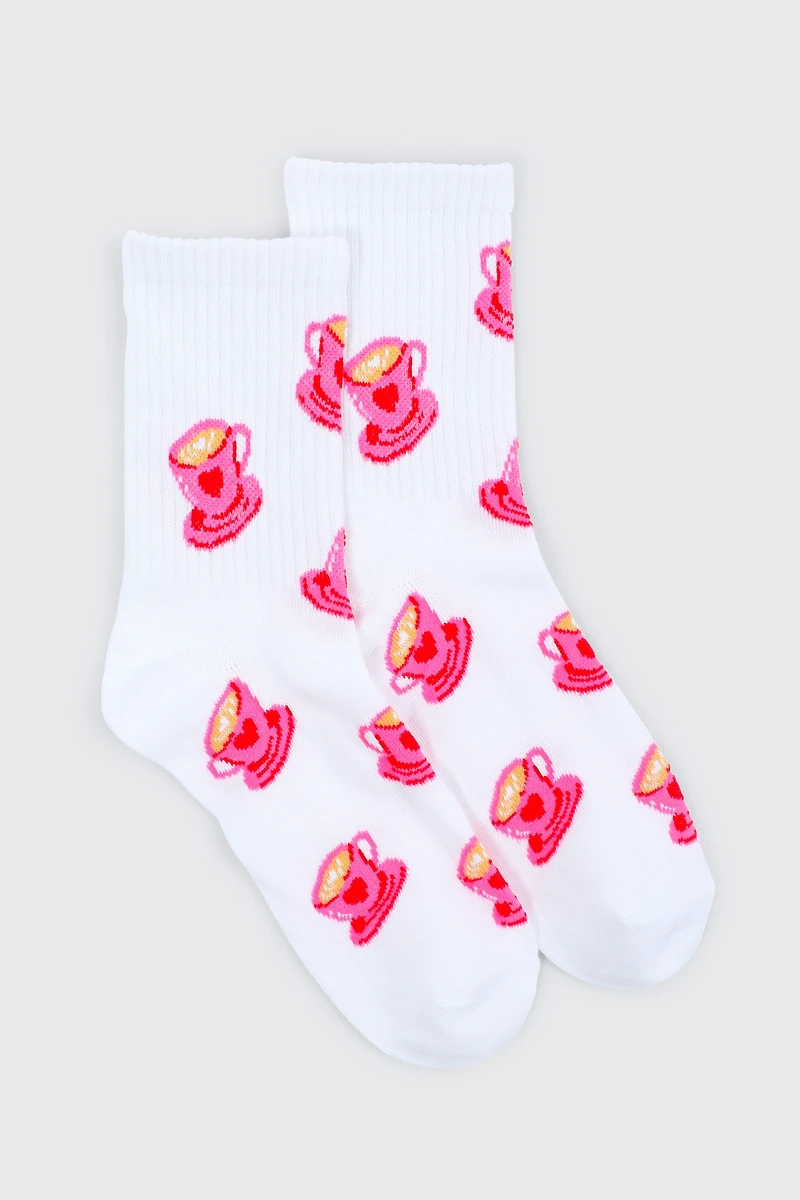 Chaussettes croissant et café