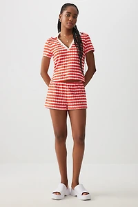 Polo à rayures en jacquard