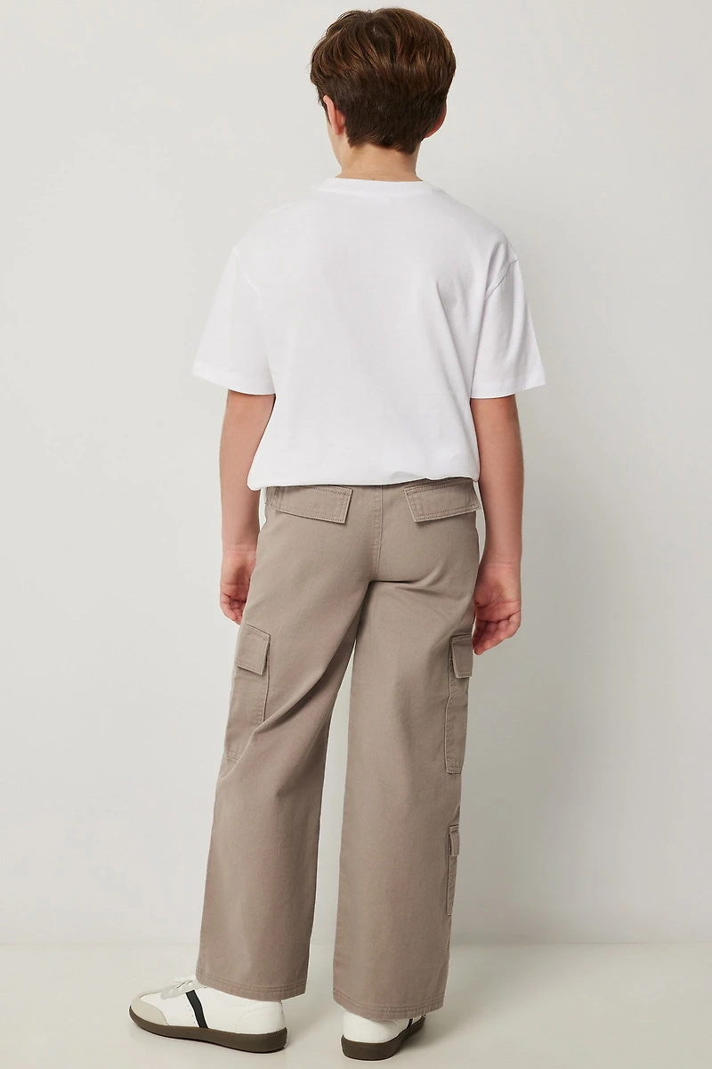 Pantalon cargo à jambe large