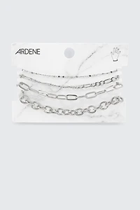 Lot de 4 bracelets variés en chaîne