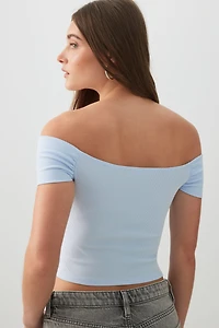 Haut court à épaules dénudées