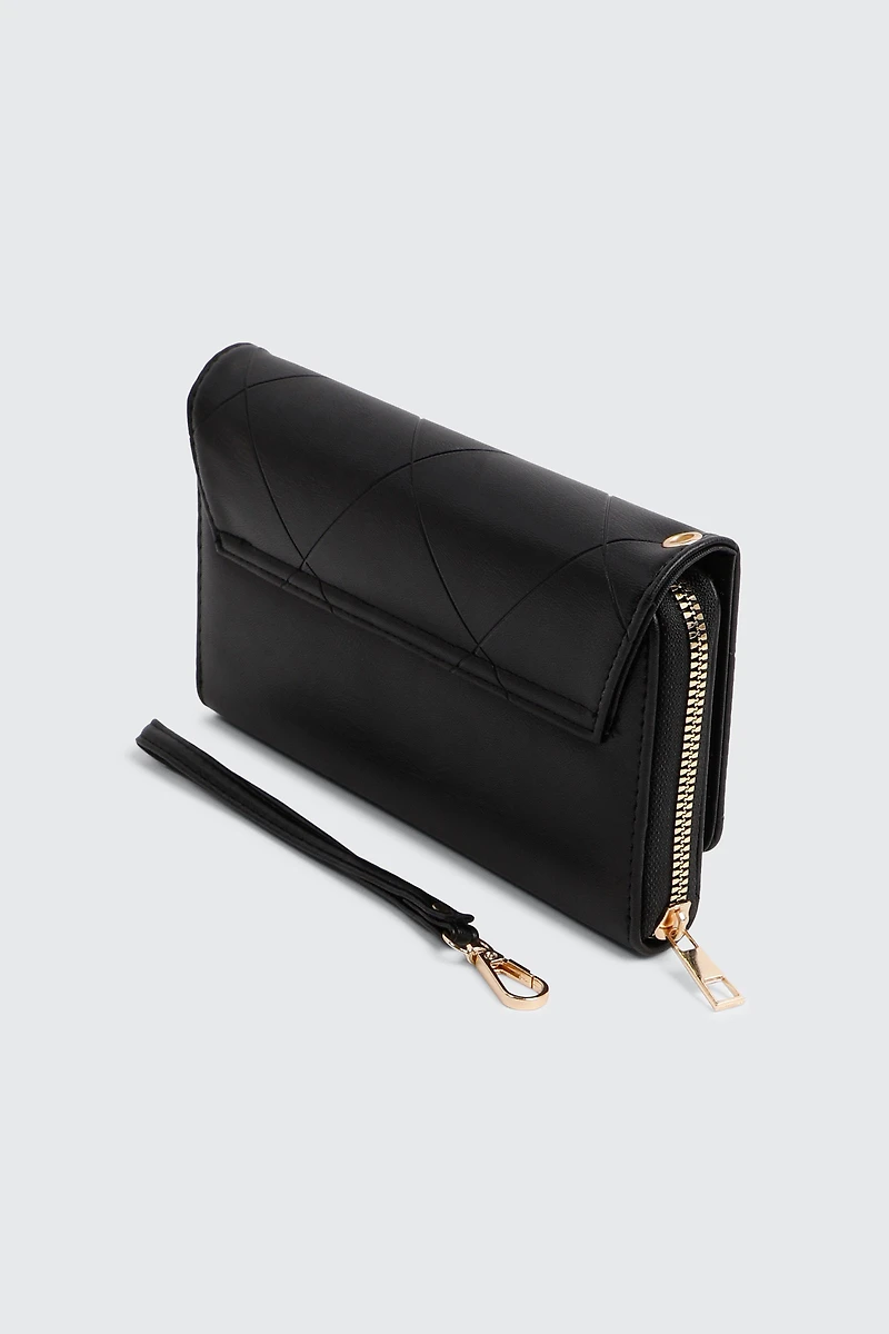 Portefeuille à verrou tournant