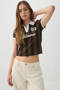 Polo graphique à col Johnny