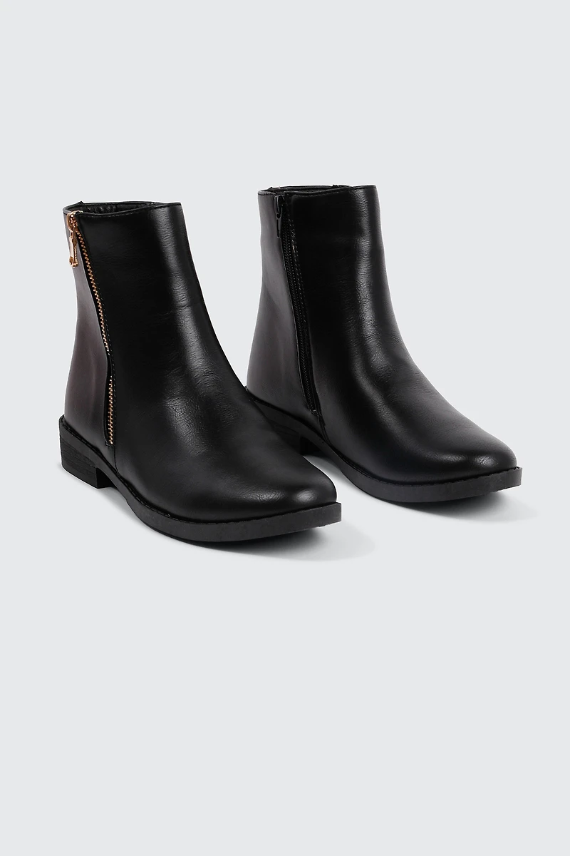 Bottillons en faux cuir