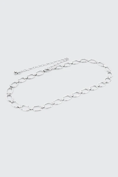 Ardene Oval & Circle Link Chain Belt in Silver