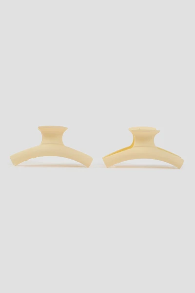 Ardene 2-Pack Hair Claws in Beige