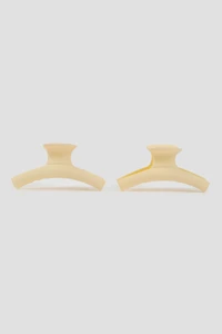 Ardene 2-Pack Hair Claws in Beige