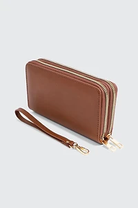 Portefeuille rectangulaire à détail de mors