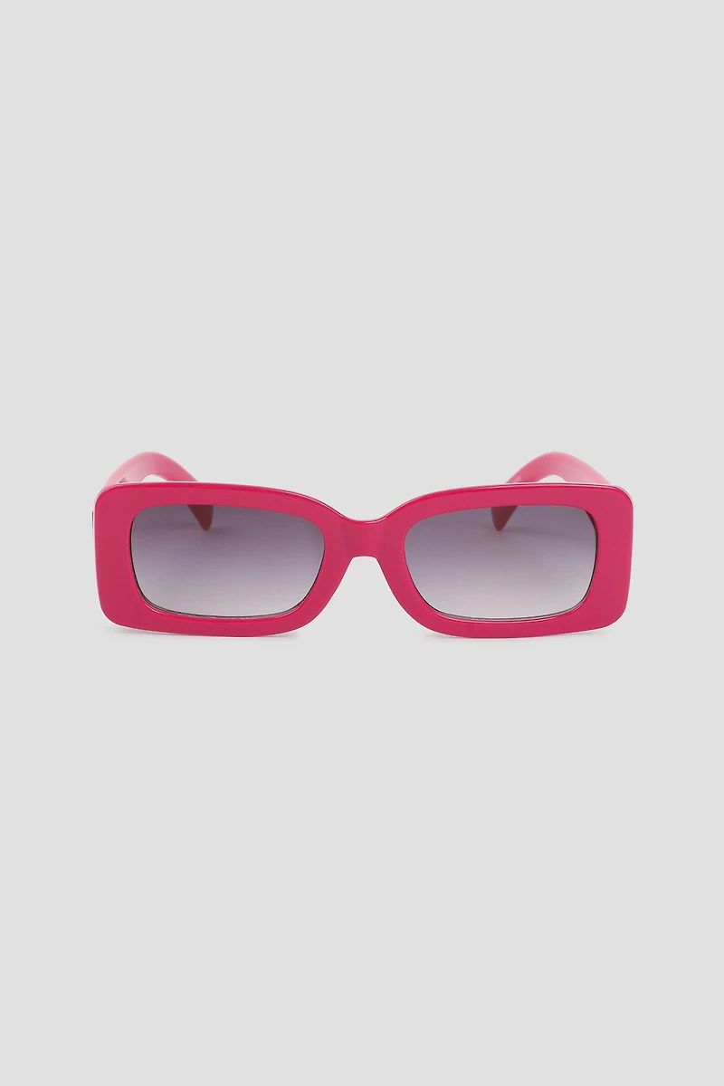 Ardene Rectangular Sunglasses in Pink