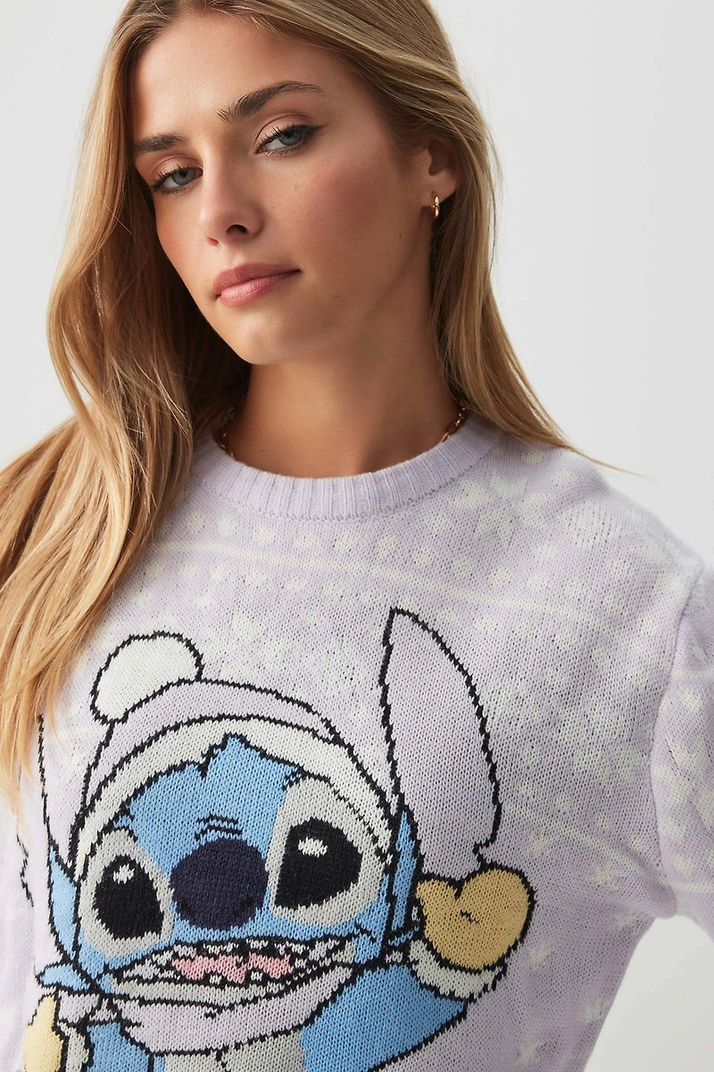 Ardene Stitch Festive Sweater in Lilac | Size | 100% Acrylic