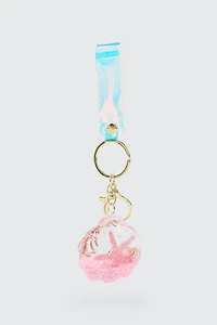 Ardene Seashell Keychain in Medium Pink