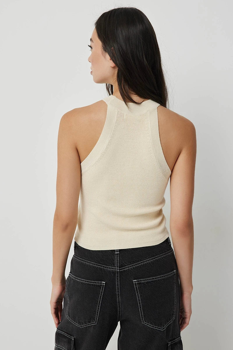 Camisole col montant en tricot