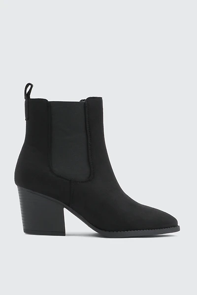 Ardene Pointy Toe Chelsea Boots in | Size | Faux Suede