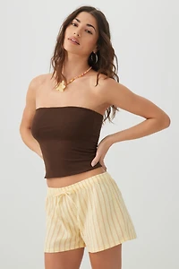 Short à taille mi-haute tissé