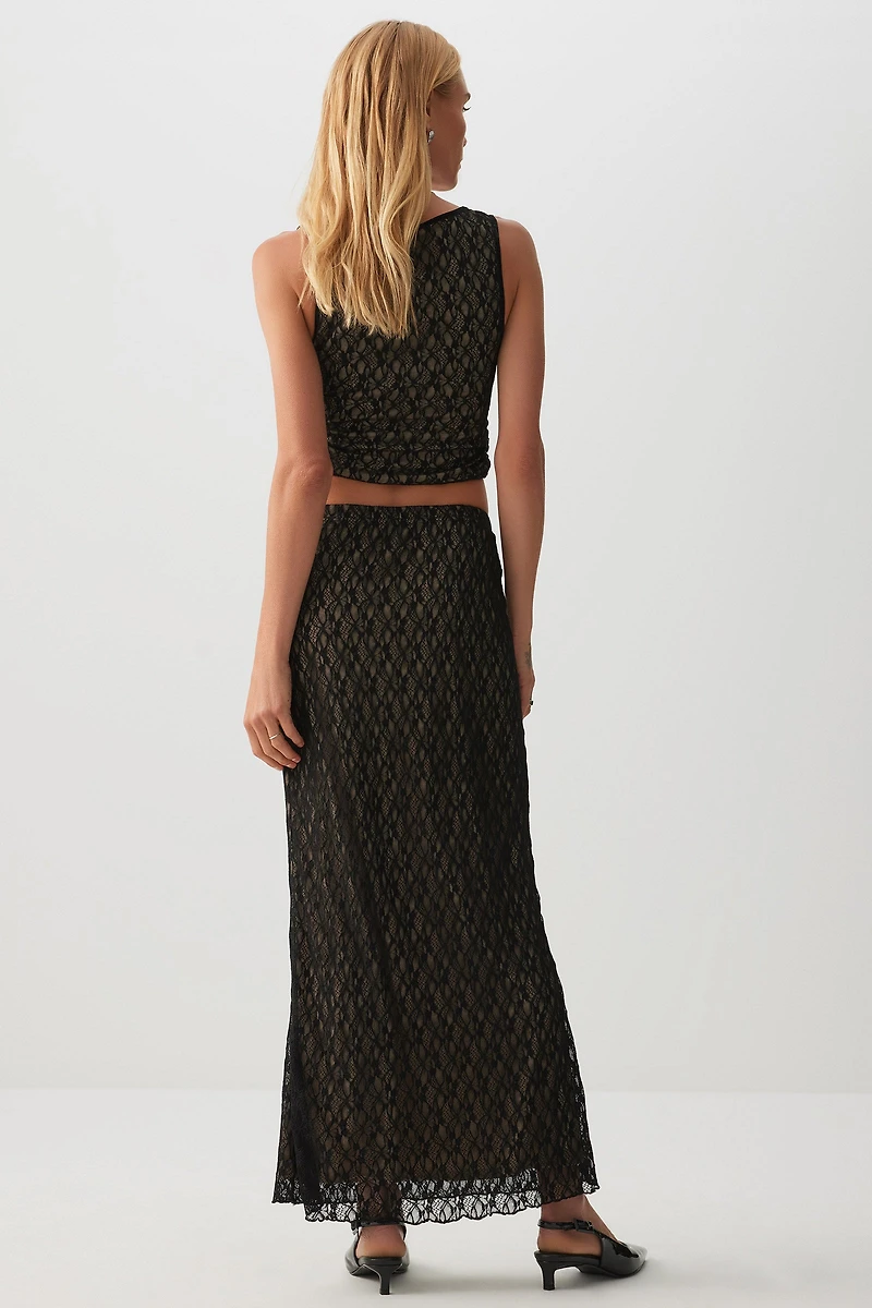 Jupe maxi en dentelle