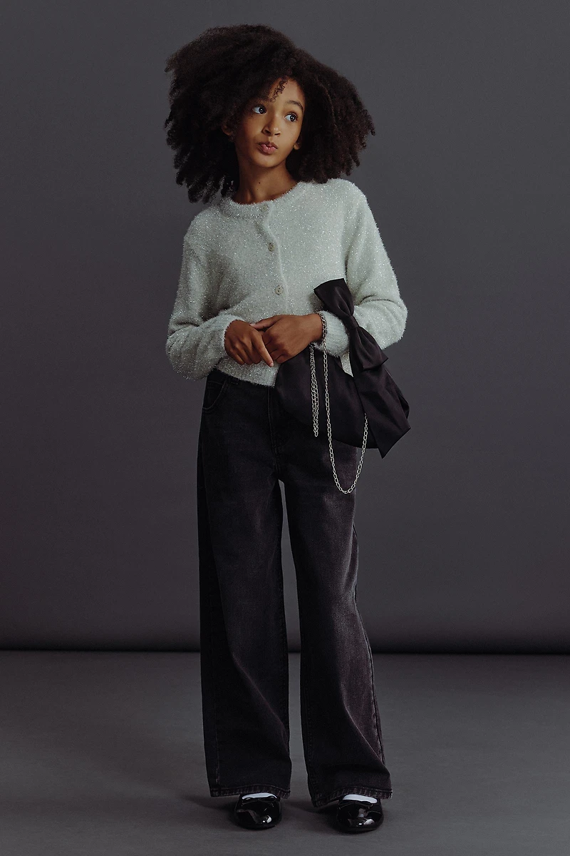 Ardene Kids Wide Leg Jeans in | Size | Cotton