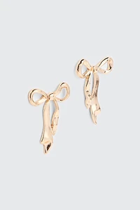 Ardene Bow Earrings in Gold | Stainless Steel