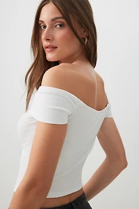 Haut court à épaules dénudées