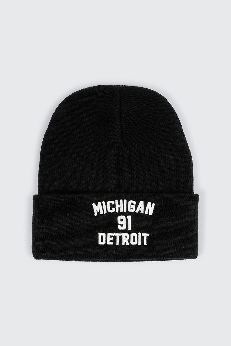 Ardene Detroit Beanie in Black | 100% Acrylic