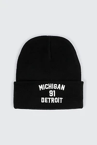 Ardene Detroit Beanie in Black | 100% Acrylic