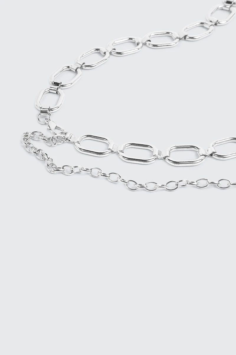 Ceinture à maillons ronds et ovales