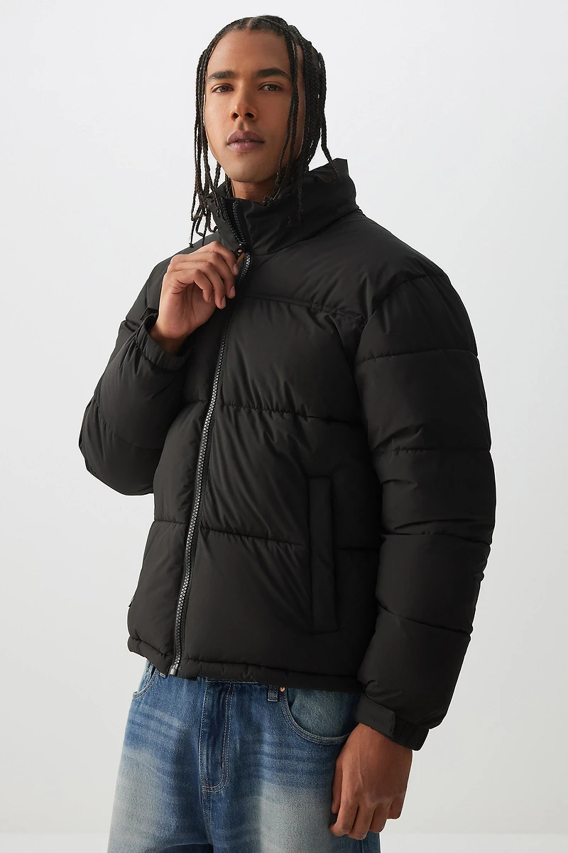 Ardene The Men's Everyday Puff in Black | Size | Polyester