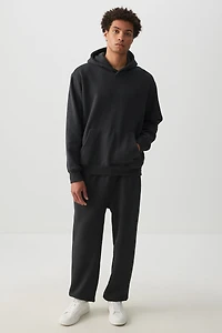 Ardene Man Solid Sweatpants For Men in Dark Grey | Size | Polyester/Cotton | Fleece-Lined