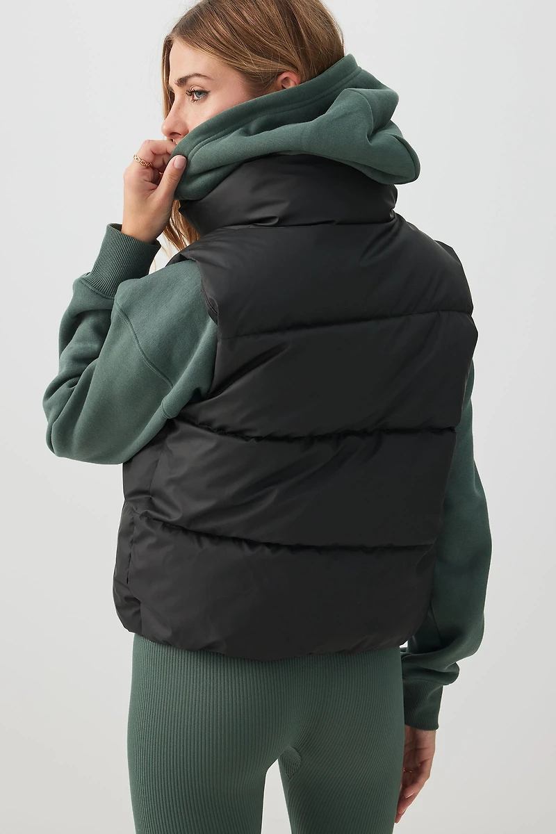 Veste courte matelassée sans manches