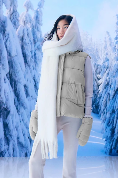 Ardene The Everyday Puff Vest in Birch | Size | Polyester