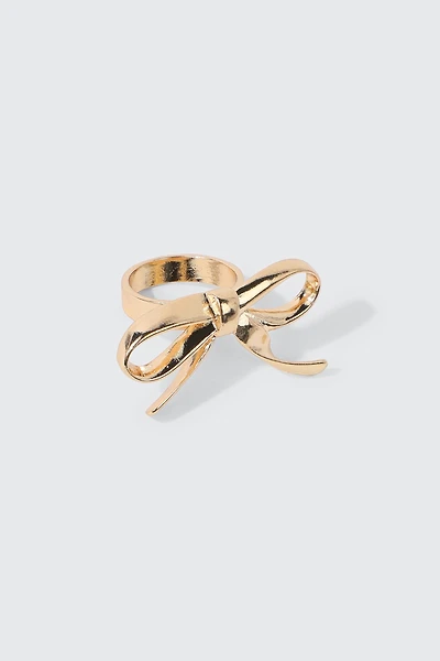 Ardene Gold Bow Ring | Size Small