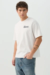 Ardene Man Coors Graphic T-Shirt For Men in White | Size | 100% Cotton