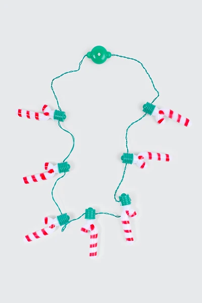 Ardene Light Up Candy Cane Necklace in Red