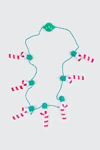 Ardene Light Up Candy Cane Necklace in Red