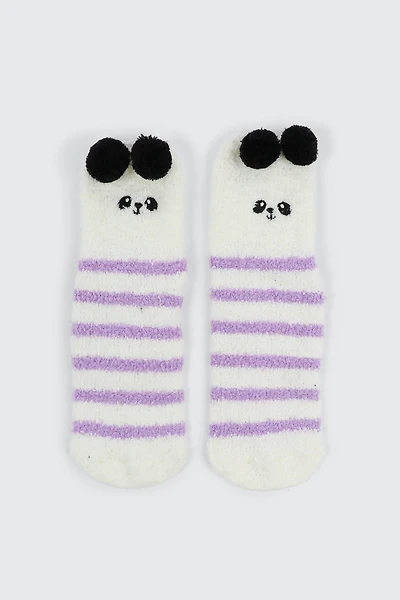 Ardene Kids Panda Cozy Socks | Polyester/Spandex