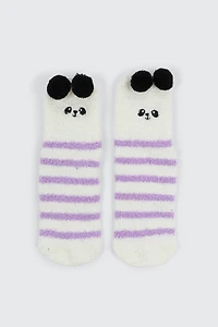 Ardene Kids Panda Cozy Socks | Polyester/Spandex
