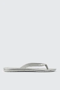 Ardene Braided Jelly Flip-Flops Sandals in Grey | Size