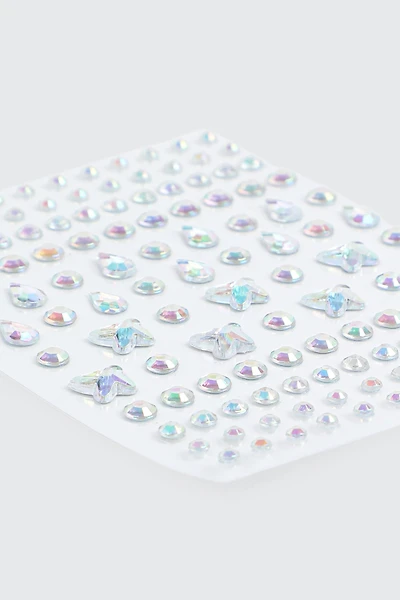 Bijoux iridescents pour le visage - 90 pièces