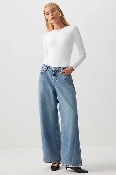 Justaucorps à manches longues en tissu contour