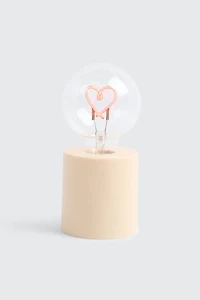 Lampe de table à filament cœur DEL