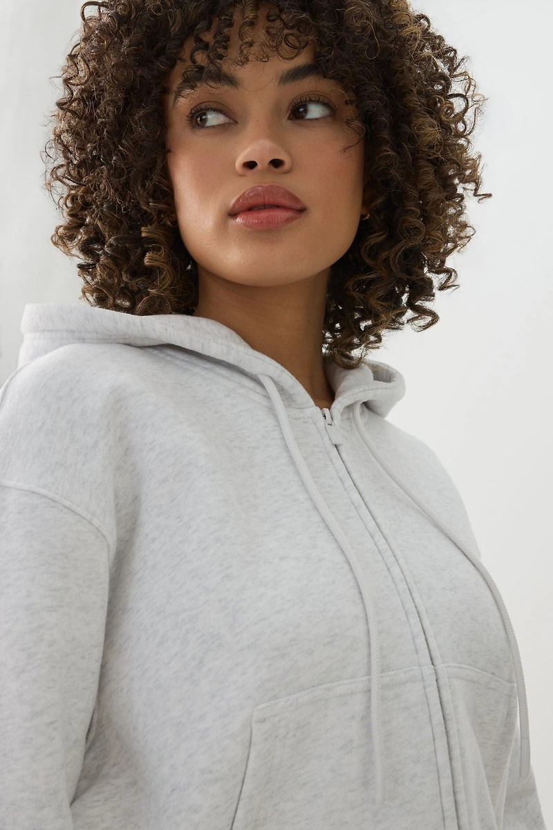 Veste courte à capuchon en Molleton MADESOFT