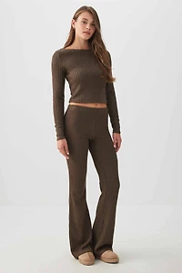 Haut à manche longues en tricot torsad