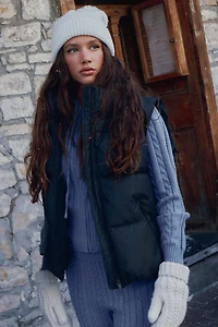 Veste courte matelassée sans manches