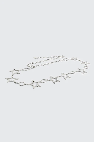 Ardene Star Link Chain Belt in Silver