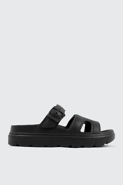 Ardene Lightweight Pool Slides in Black | Size