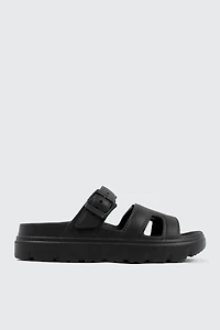 Ardene Lightweight Pool Slides in Black | Size