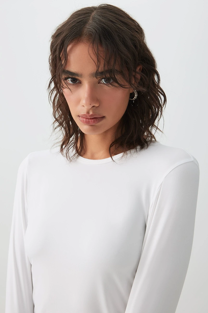 Haut ajusté à manches longues