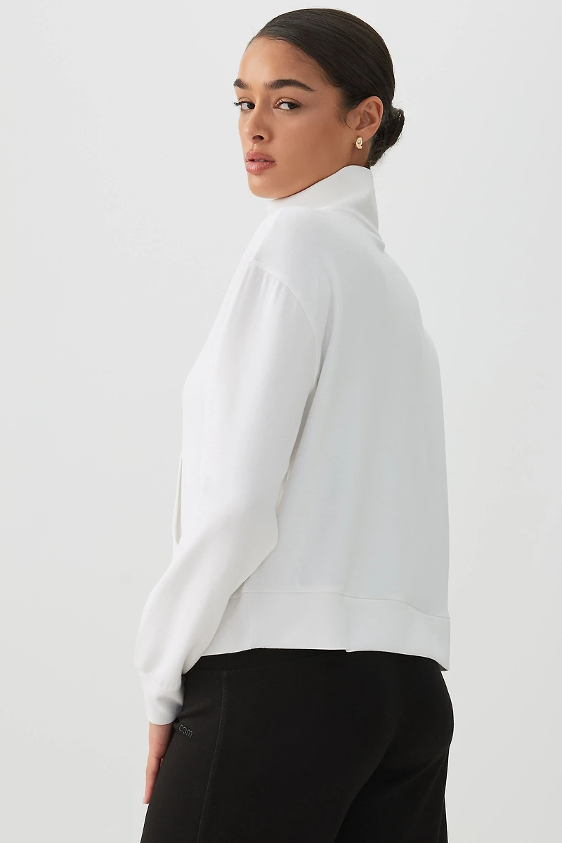 Chandail demi-glissière en maille double camactive