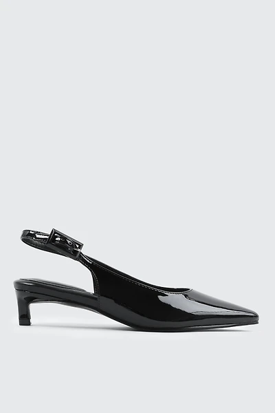 Ardene Kitten Heel Slingback Pumps in | Size | Faux Leather